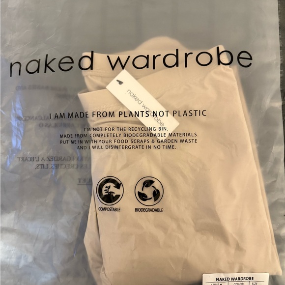 NWT- Naked Wardrobe Taupe Closed Toe Leggings - Picture 2 of 7